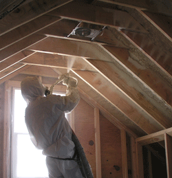  DE attic spray foam insulation